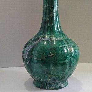 Pottery  bud vase paper with different colors and details deco